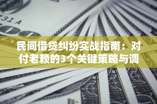 武汉民间借贷纠纷实战指南：对付老赖的3个关键策略与调解盲区解析