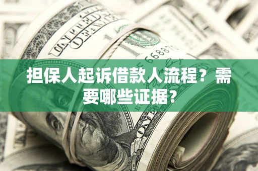 武汉担保人起诉借款人流程?需要哪些证据? 武汉担保人起诉借款人流程?需要哪些证据?