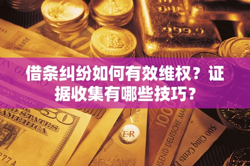 武汉借条纠纷如何有效维权？证据收集有哪些技巧？