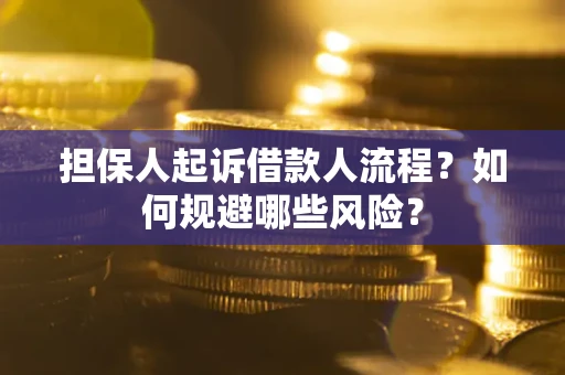武汉担保人起诉借款人流程？如何规避哪些风险？