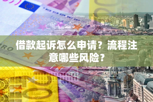 武汉借款起诉怎么申请？流程注意哪些风险？