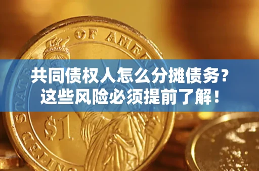 武汉共同债权人怎么分摊债务？这些风险必须提前了解！