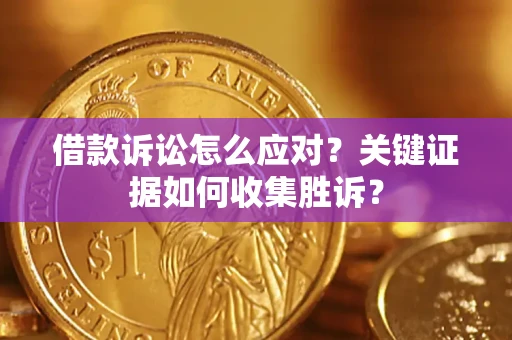 武汉借款诉讼怎么应对？关键证据如何收集胜诉？
